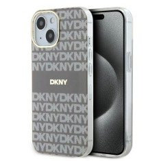 Husa iPhone 15 - DKNY IML Mono &amp; Stripe MagSafe (DKHMP15SHRHSEE) - Beige