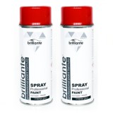 Vopsea Spray Brilliante Rosu Foc RAL 3000, 2 x 400ml, Acrilica, Universal Metal, Lemn, Plastic