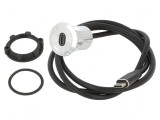 Adaptor pt. montare pe panou, piuliţa din spate - Lungime 1m - Adaptor pentru panou cu piuliță din spate, 1m