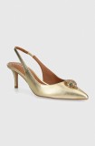 Kurt Geiger London stilettos de piele Belgravia Sling Back culoarea auriu, 9786961109