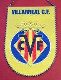 Fanion fotbal - VILLARREAL CF (Spania) - Dimensiuni mari 29.5x20 cm