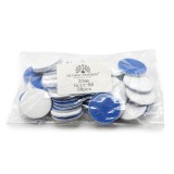 Set de 8 unități: Fișe adezive de schimb pentru discuri de pedichiură, 20 mm, #80, 50 bucăți, albastre