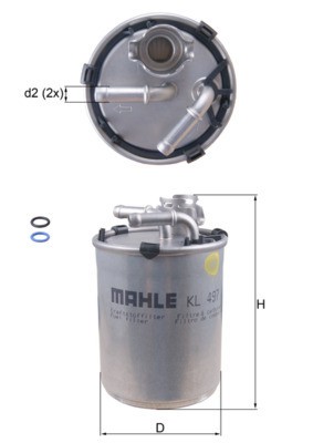 MAHLE KL 497D filtru combustibil foto