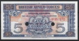 !!! F RARR : MAREA BRITANIE , VOUCHER MILITAR - 5 SHILLINGS (1948} - P M20d - UNC / CEL DIN SCAN