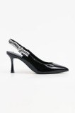 Karl Lagerfeld stilettos de piele SIENNA culoarea negru, KL32708A
