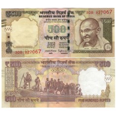 India 2009 - 500 rupees, circulata