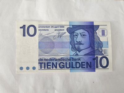 Olanda 10 Gulden 1968 Noua foto