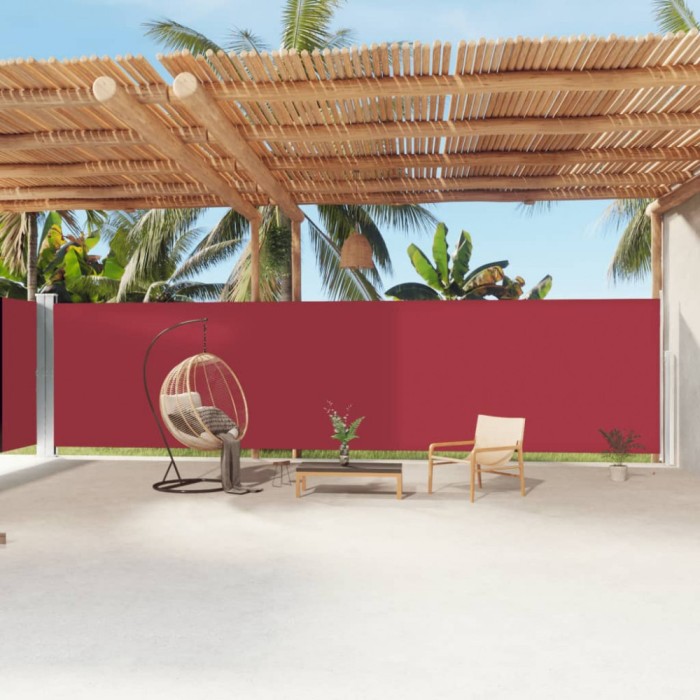 vidaXL Copertină laterală retractabilă, roșu, 200x1200 cm 318083
