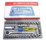 Set 40 de Chei Tubulare și Surubelnița pentru Mecanica, 24x13x4 cm