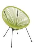 Scaun fier negru textil verde 68 x 61,5 x 81,5 cm
