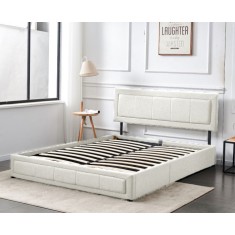 Pat Daily Lada 180x200 cm Tapitat Catifea Nuanta Crem Somiera Inclusa