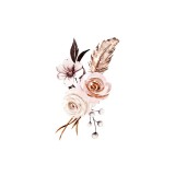 Sticker decorativ Trandafiri, Roz, 85 cm, 3612ST