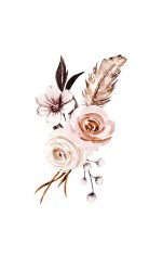 Sticker decorativ Trandafiri, Roz, 85 cm, 3612ST foto