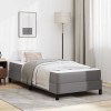 VidaXL Pat cu saltea Gri 100 x 200 cm Piele artificială 3398616