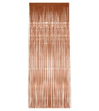 Perdea decorativa din folie metalizata rose gold 90 x 240 cm