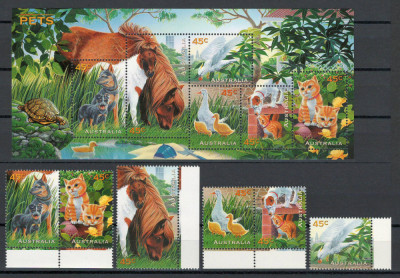 Australia 1996 Mi 1597/602 + bl 23 MNH, nestampilat - Animale de companie foto