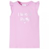 Tricou pentru copii cu m&acirc;neci cu volane, lila, 92, vidaXL