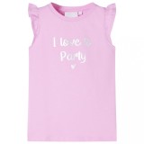 Tricou pentru copii cu m&acirc;neci cu volane, lila, 92
