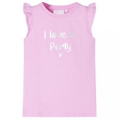 Tricou pentru copii cu m&amp;acirc;neci cu volane, lila, 92 foto