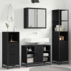 VidaXL Set de mobilier pentru baie 4 pcs Stejar negru 80 x 33 x 60 cm 3402356