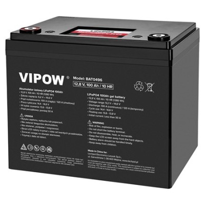 ACUMULATOR LIFEPO4 12.8V 100AH BMS VIPOW foto