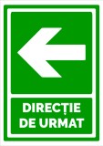 Semn de directie cu sageata de evacuare in stanga
