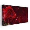 Tablou floare trandafir rosu 1767 Tablou canvas pe panza CU RAMA 60x120 cm