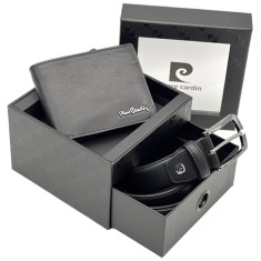 Set portofel si curea barbati Pierre Cardin: Un cadou Ideal pentru iubit,Tata, Frate, Soț sau Șef