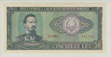 ROMANIA - 50 LEI 1966 , AUNC , RSR , B1.159