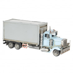 Macheta camion retro metal albastru 29 cm x 10 cm x 12 cm foto