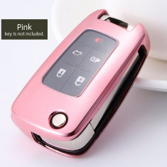 Husa Cheie Auto CHEVROLET TPU+PC Pink Cheie Briceag (Chevrolet Cruze, Chevrolet Malibu) AutoProtect KeyCars foto