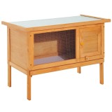 PawHut cusca exterior, pentru iepuri, din lemn, 90x45x65cm | Aosom Ro