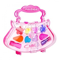 Set accesorii machiaj pentru fetite, multicolor, model gentuta din plastic, ABC Store