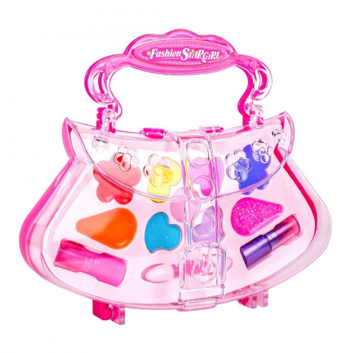 Set accesorii machiaj pentru fetite, multicolor, model gentuta din plastic, ABC Store