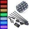 Set 4 Benzi LED RGB cu Telecomanda, SMD, 12V, Multicolor, Interior Auto