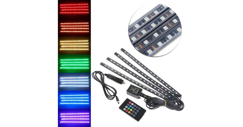 KEWAYO 4 Luci Strobe LED Wireless Con Telecomando 7 Colori, Alta - Foto 2