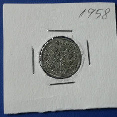 M3 C50 - Moneda foarte veche - Anglia - six pence - 1958