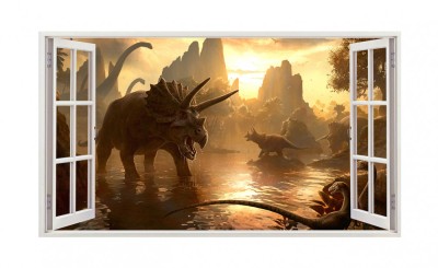 Sticker decorativ cu Dinozauri, 85 cm, 4263ST foto