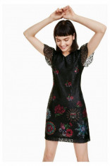 Rochie scurta cu model floral Silvanna, Marimea 46, Desigual foto