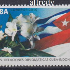 CUBA 2010, Flora, Relatii diplomatice Indonezia, serie neuzata, MNH