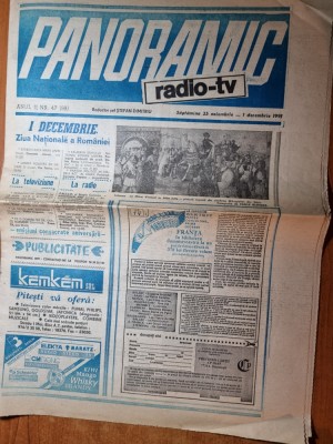 panoramic radio-tv 25 noiembrie - 1 decembrie 1991 foto