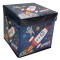 Taburet, cutie depozitare pentru camera copilului, Space Explorers, albastru, 30 x 30 x 30 cm