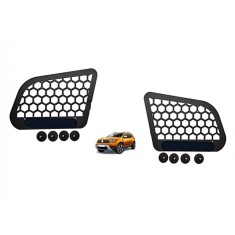 Set ornamente metalice protectie geam spate Dacia Duster II 2018-2024