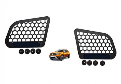 Set ornamente metalice protectie geam spate Dacia Duster II 2018-2024 foto