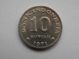 10 RUPIAH 1971 INDONEZIA, Asia