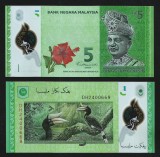 MALAEZIA █ bancnota █ 5 Ringgit █ 2021 █ P-52c █ POLYMER █ UNC █ necirculata