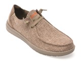 Cumpara ieftin Mocasini SKECHERS bej, MELSON, din material textil