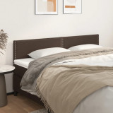 VidaXL Tăblii de pat, 2 buc, maro, 100x5x78/88 cm, piele ecologică