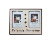 Rama Foto Multipla 10x15 cm, Lemn Maro, 2 Imagini, Friends Forever, Birou, Sticla, 27x23 cm