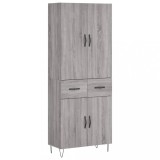 Cumpara ieftin Dulap inalt, gri sonoma, 69,5x34x180 cm, lemn compozit